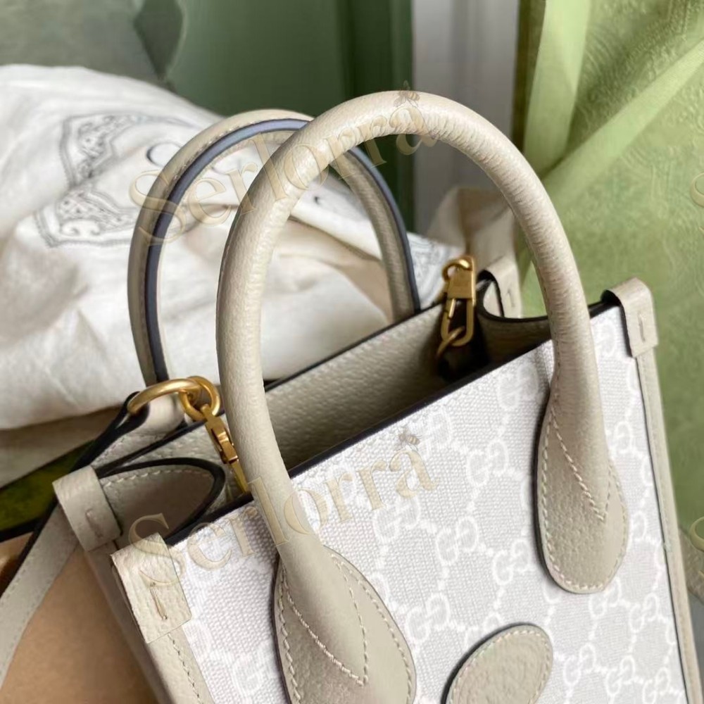 GUCCI MINI TOTE BAG WITH INTERLOCKING&G