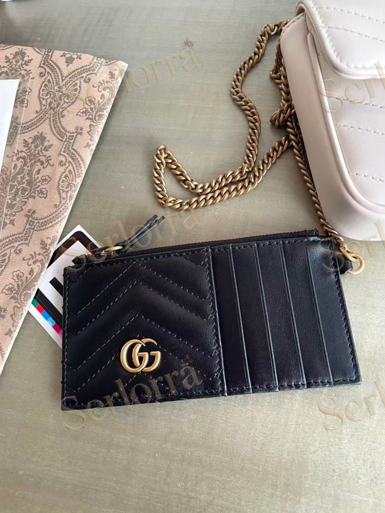 GUCCI GG MARMONT MATELASSÉ LEATHER SUPER MINI BAG