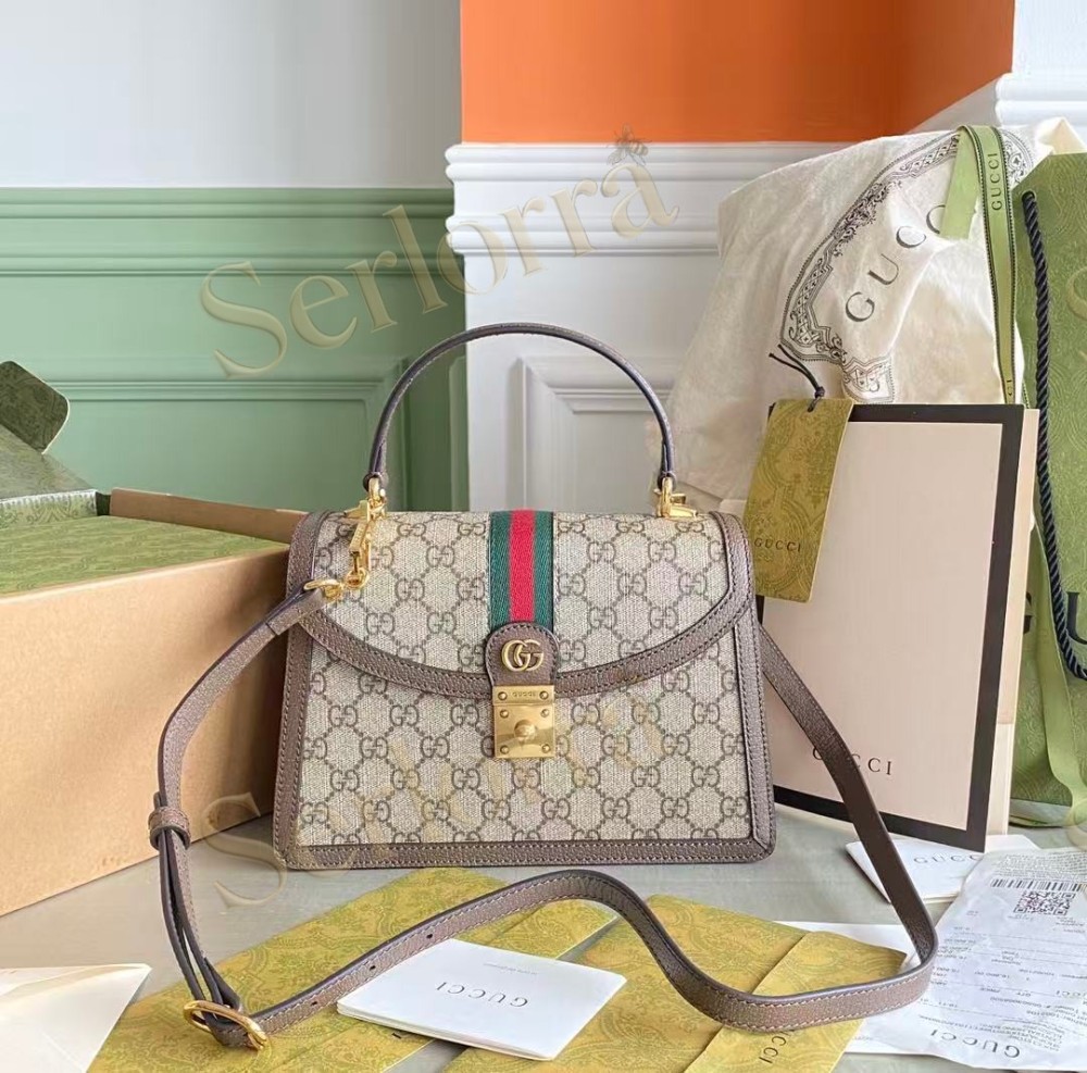 GUCCI OPHIDIA SMALL TOP HANDLE BAG
