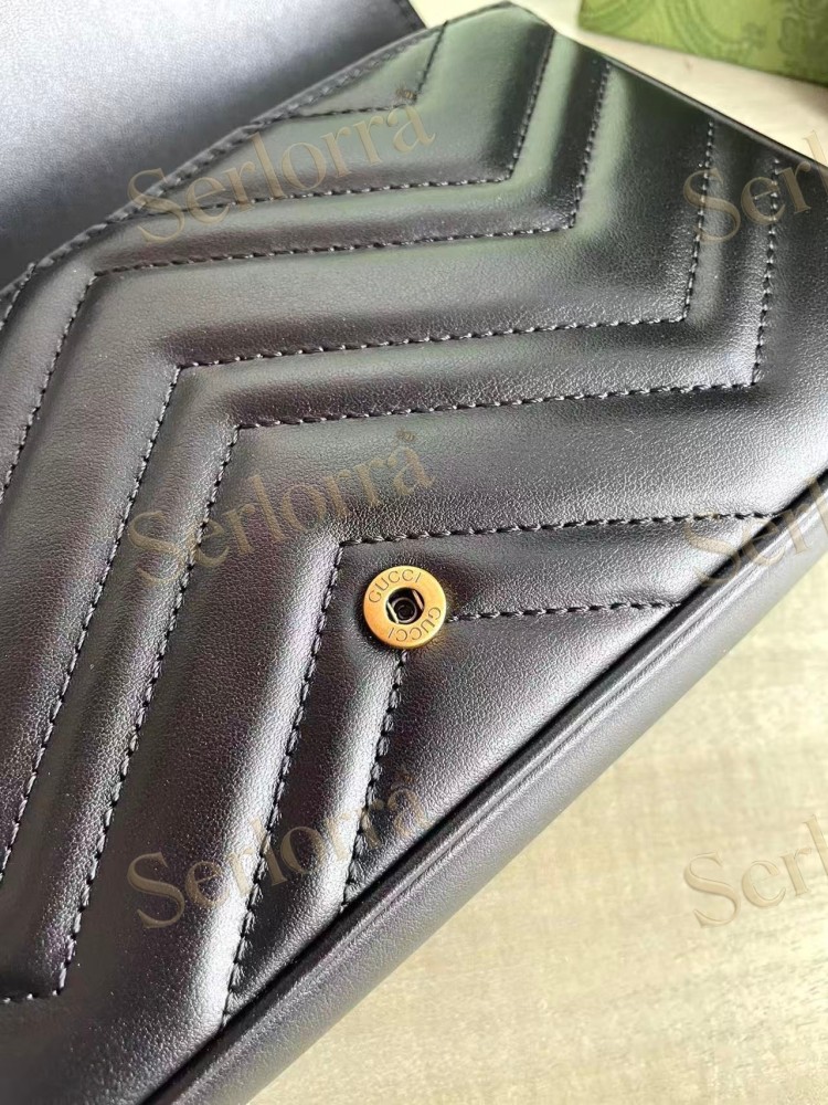 GUCCI GG MARMONT MATELASSÉ LEATHER SUPER MINI BAG