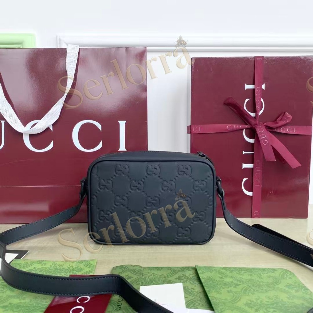GUCCI GG RUBBER-EFFECT MINI BAG