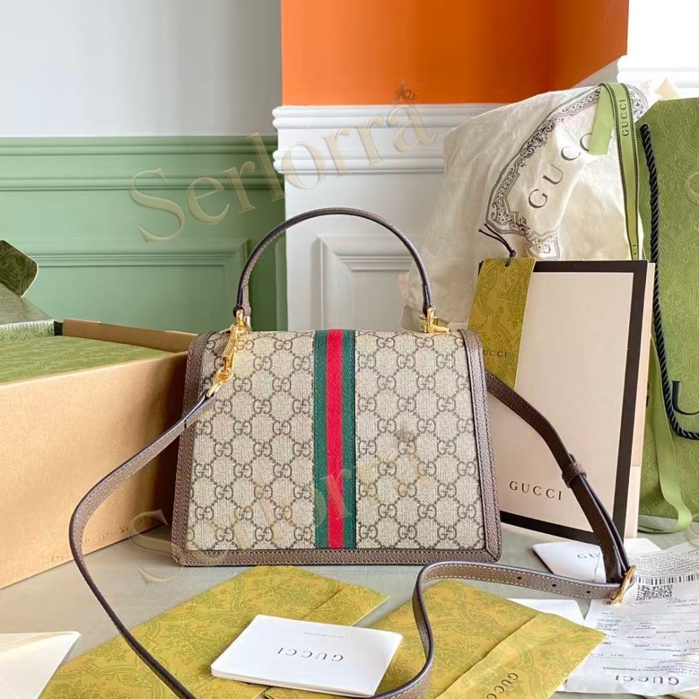 GUCCI OPHIDIA SMALL TOP HANDLE BAG