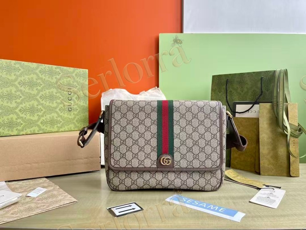 GUCCI OPHIDIA GG MEDIUM MESSENGER BAG