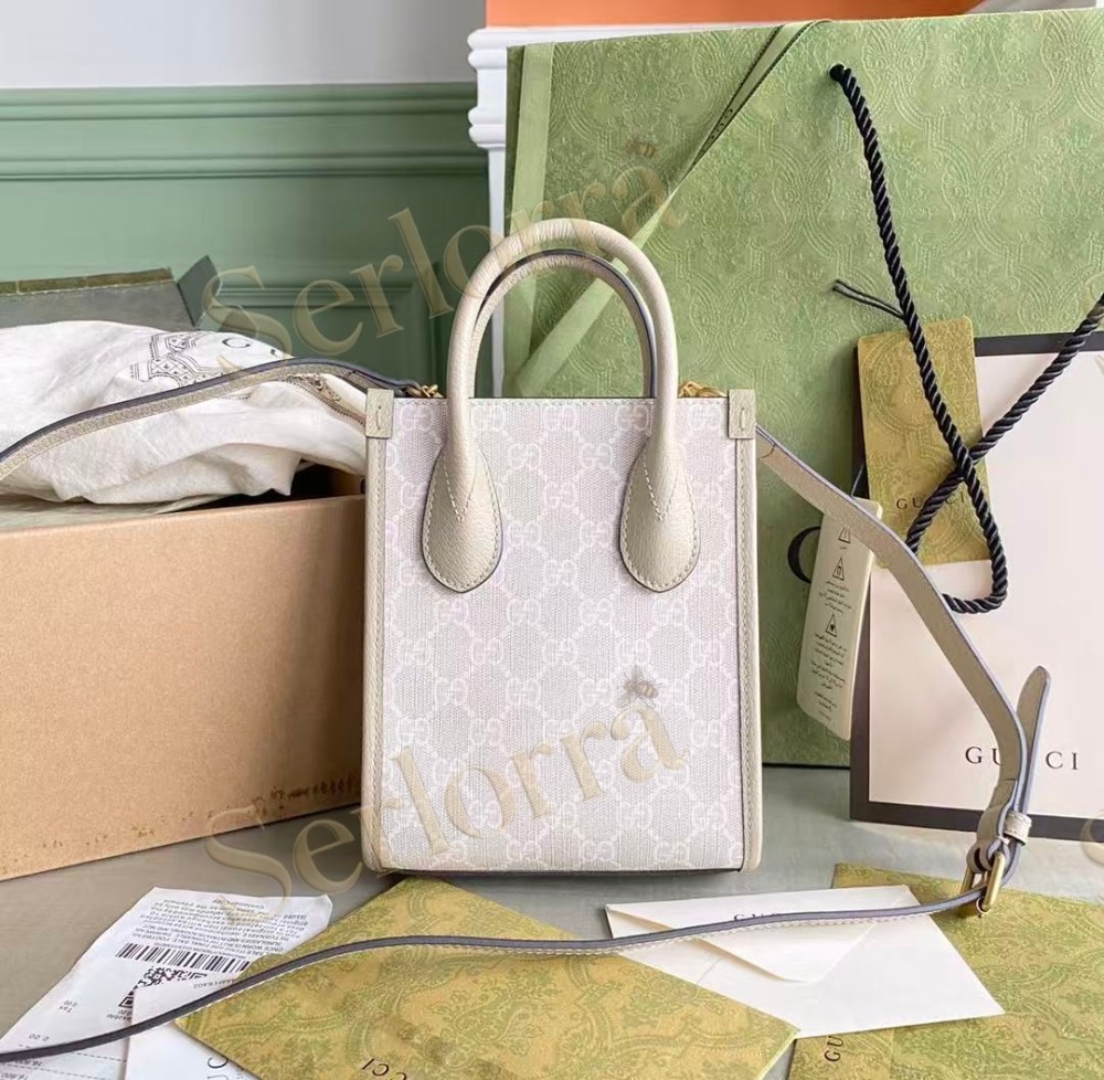 GUCCI MINI TOTE BAG WITH INTERLOCKING&G