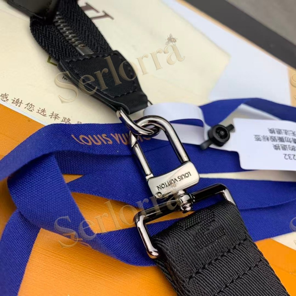 LOUIS VUITTON MONOGRAM ECLIPSE SUNRISE ROOM WITH A VIEW GASTON WEARABLE WALLET BLUE PURPLE