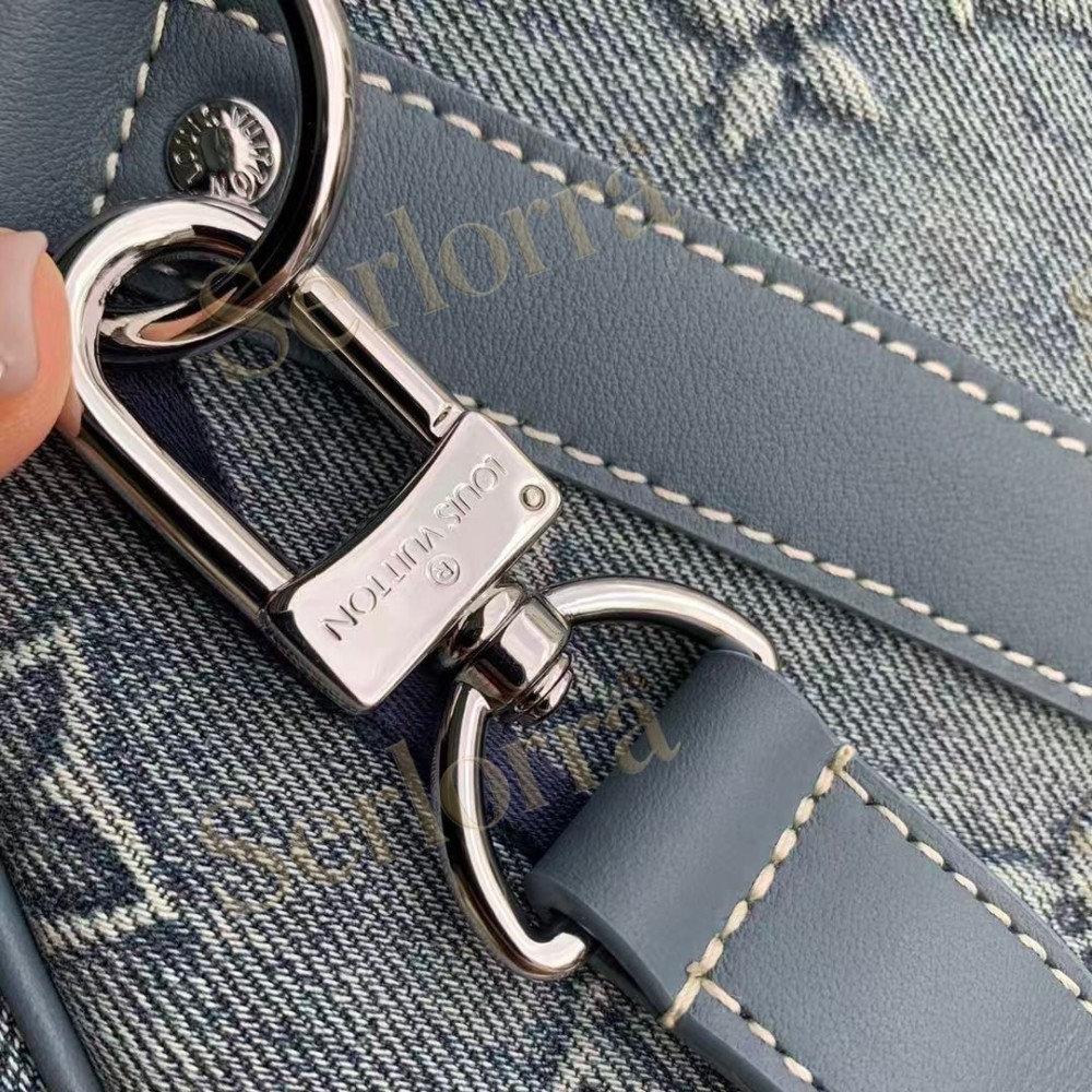 LOUIS VUITTON DENIM KEEPALL BANDOULIÈRE 50