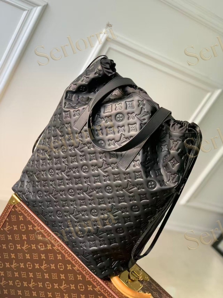 LOUIS VUITTON HELMET BAG MONOGRAM SHADOW LEATHER