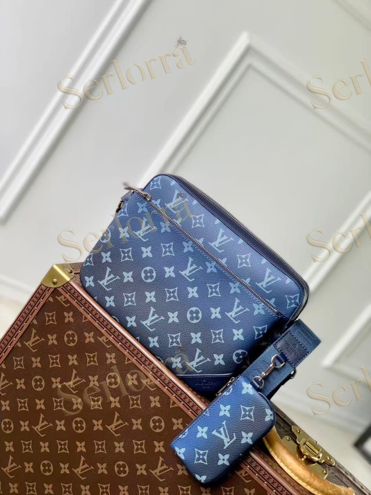LOUIS VUITTON TRIO MESSENGER BLEU