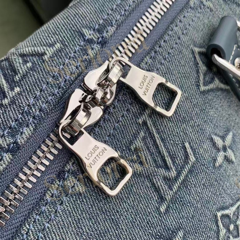 LOUIS VUITTON DENIM KEEPALL BANDOULIÈRE 50