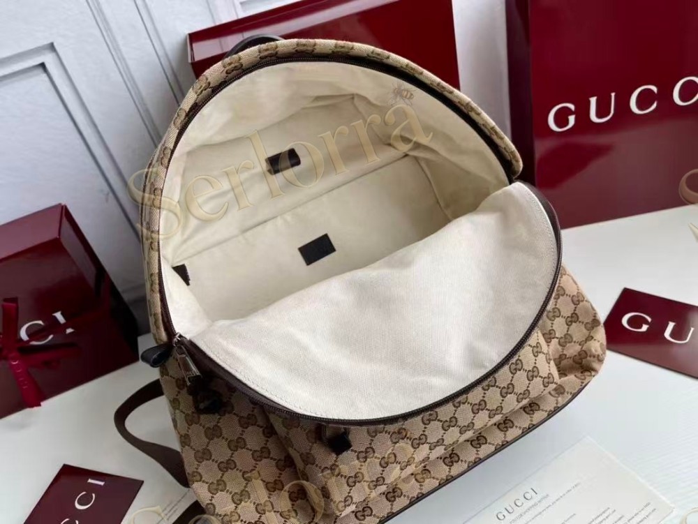 GUCCI MEDIUM GG BACKPACK WITH WEB