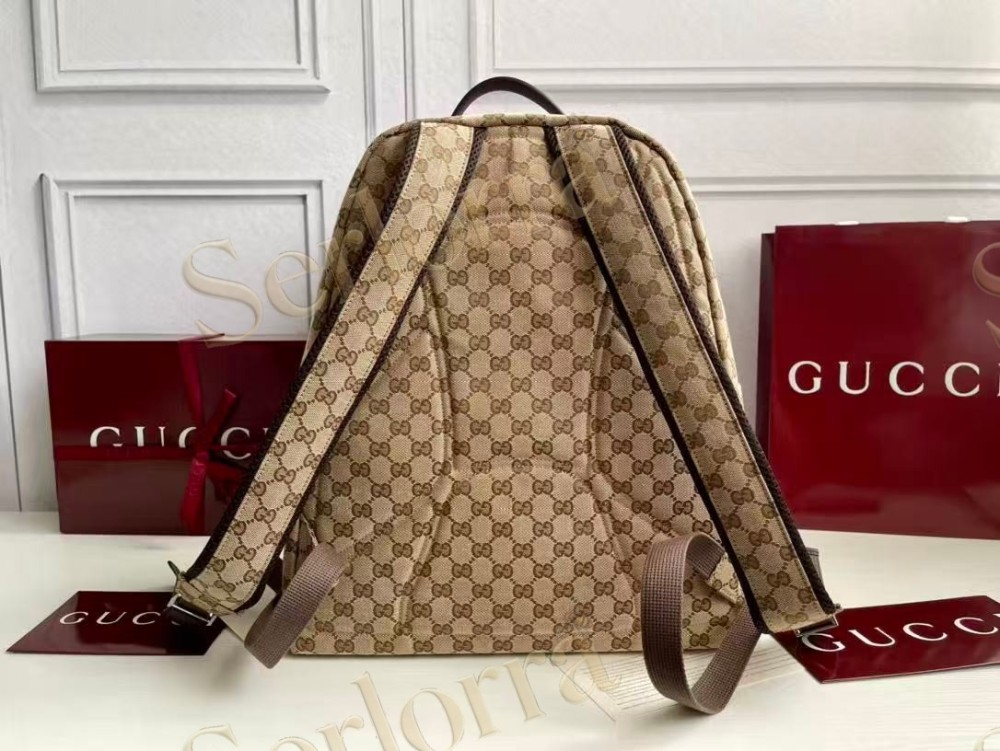 GUCCI MEDIUM GG BACKPACK WITH WEB
