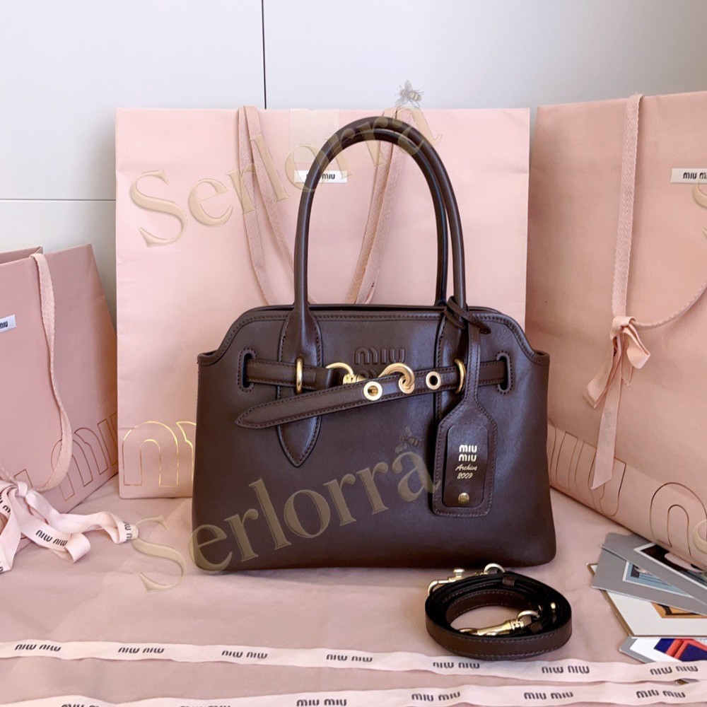 MIU MIU AVENTURE NAPPA LEATHER BAG