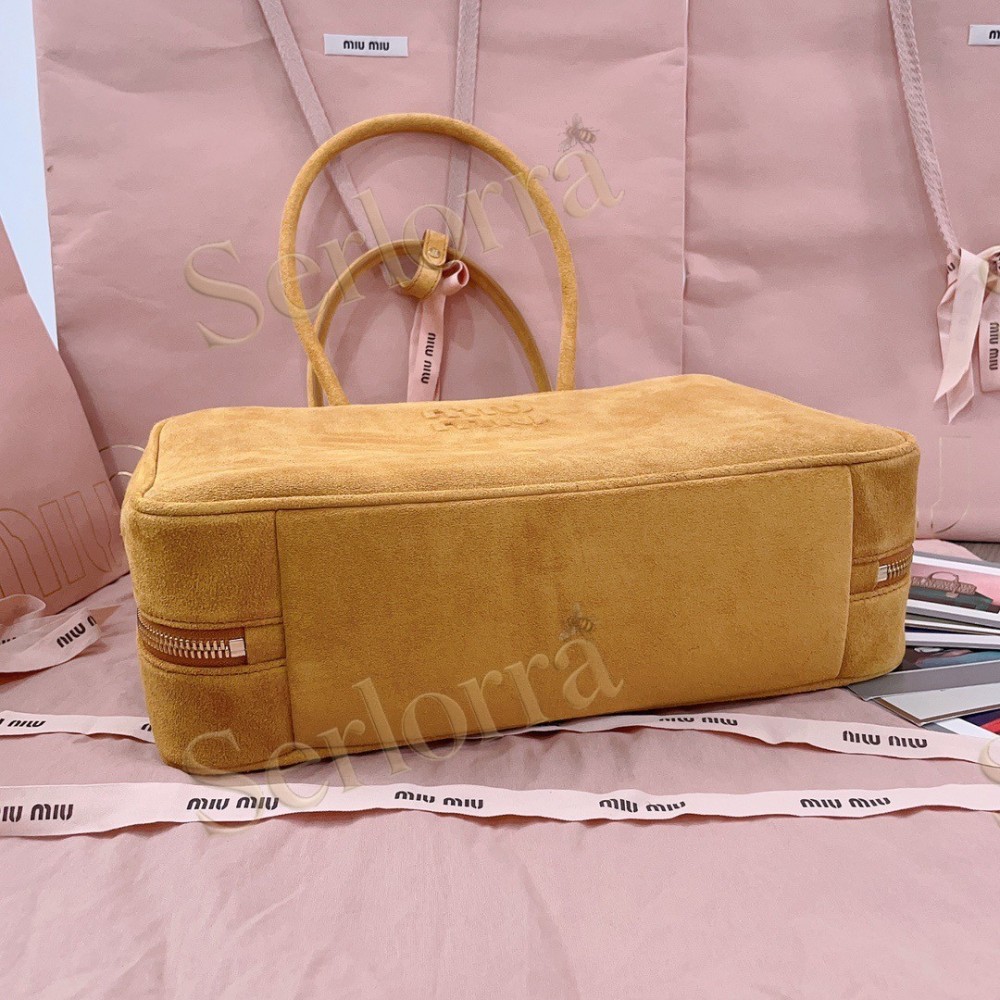 MIU MIU LEATHER DEERSKIN SUEDE BEAU BAG