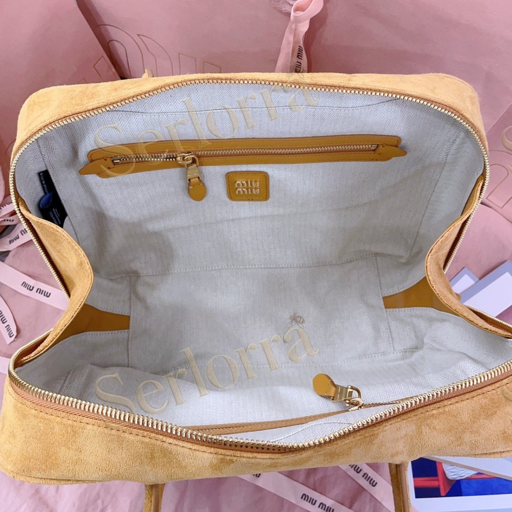 MIU MIU LEATHER DEERSKIN SUEDE BEAU BAG