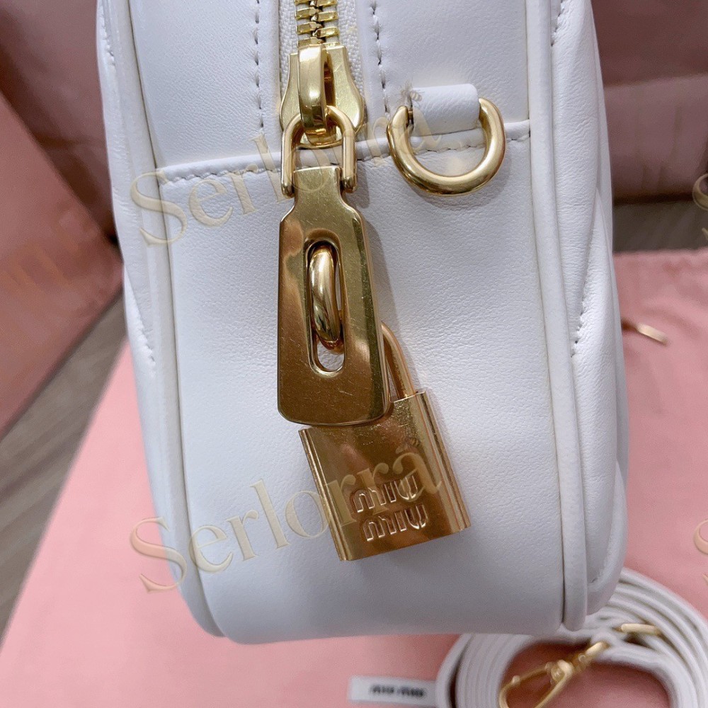 MIU MIU ARCADIE MATELASSÉ NAPPA LEATHER HANDBAG
