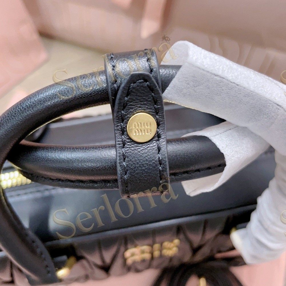 MIU MIU ARCADIE MATELASSÉ NAPPA LEATHER HANDBAG