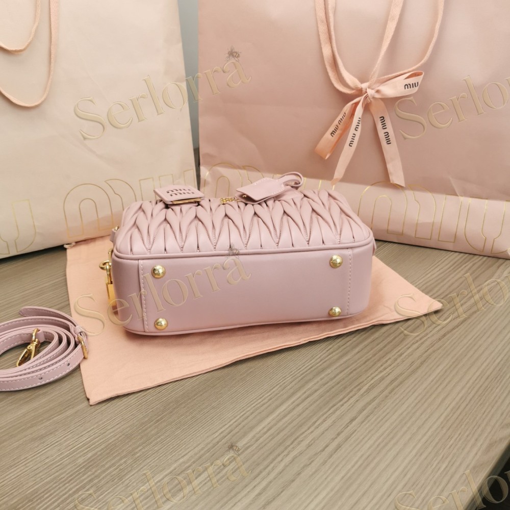 MIU MIU ARCADIE MATELASSÉ NAPPA LEATHER HANDBAG