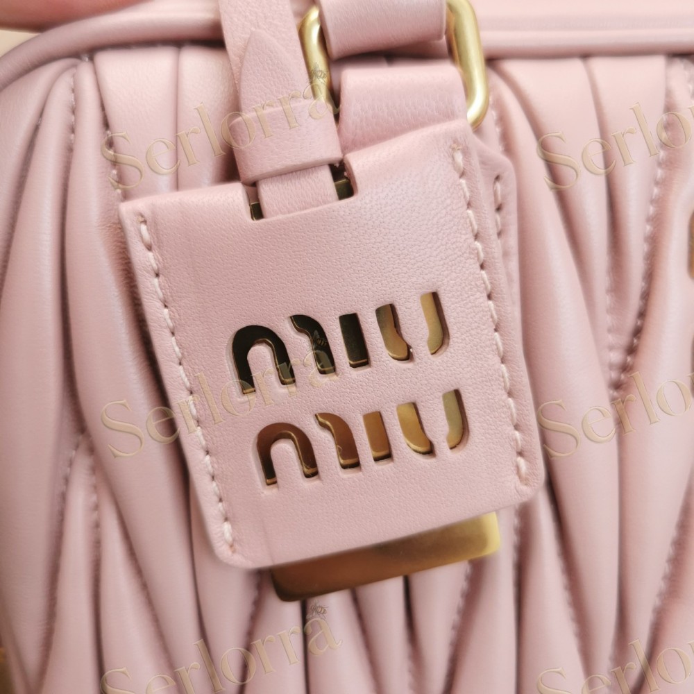 MIU MIU ARCADIE MATELASSÉ NAPPA LEATHER HANDBAG