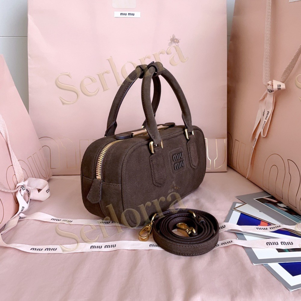MIU MIU ARCADIE DEERSKIN SUEDE BAG