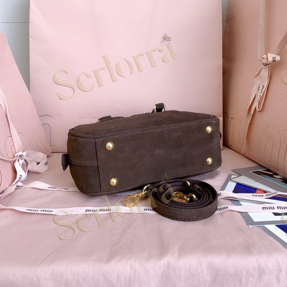 MIU MIU ARCADIE DEERSKIN SUEDE BAG