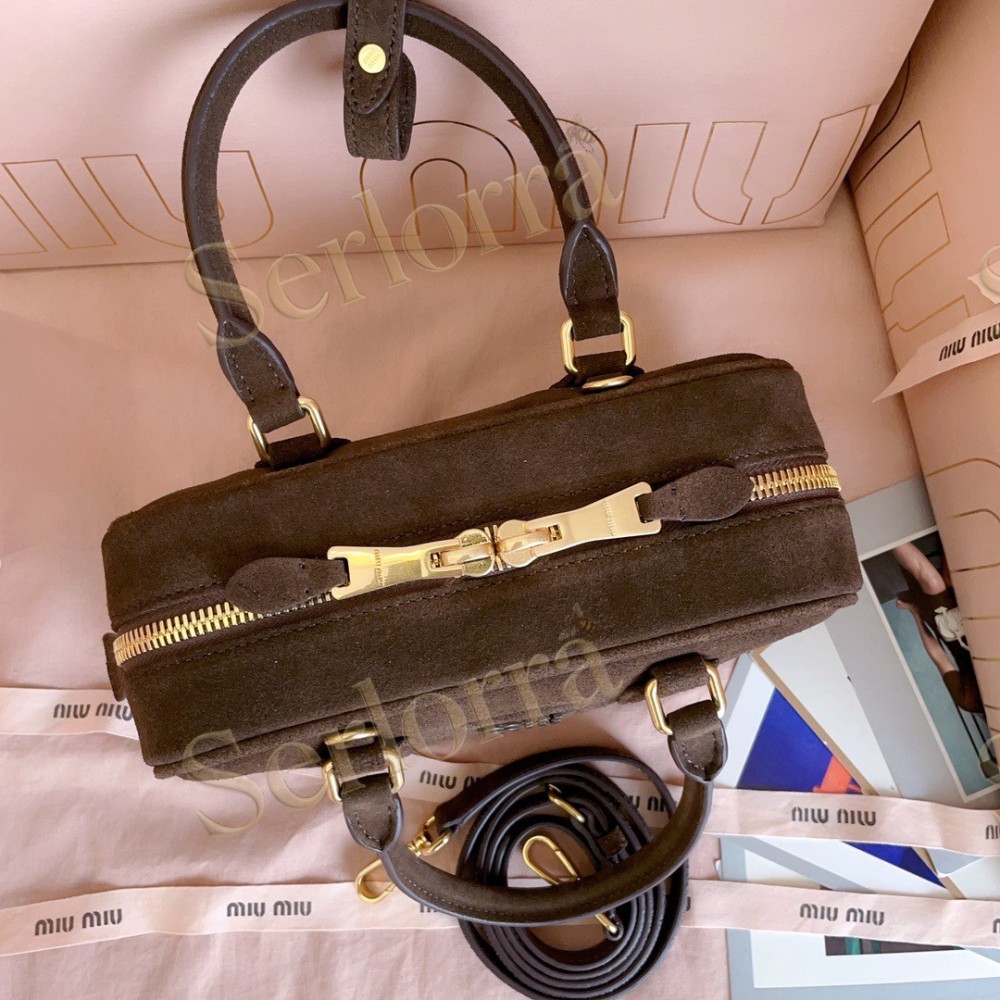 MIU MIU ARCADIE DEERSKIN SUEDE BAG
