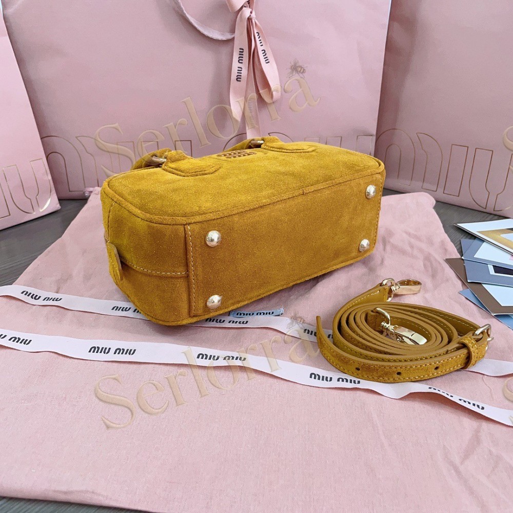 MIU MIU ARCADIE DEERSKIN SUEDE BAG