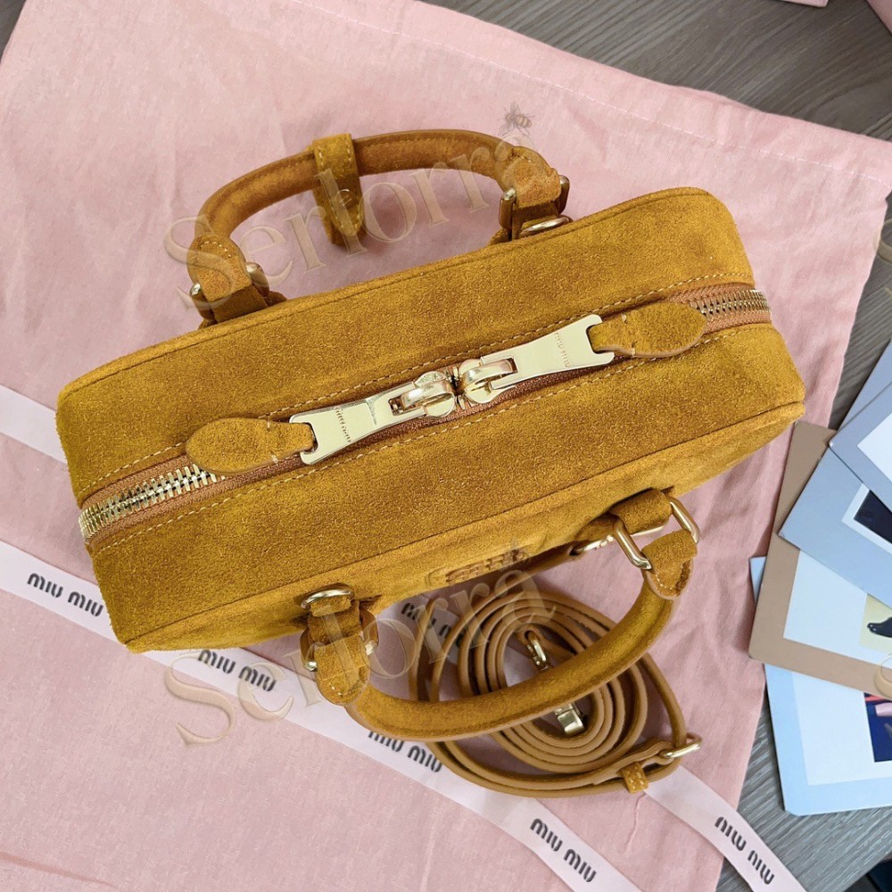 MIU MIU ARCADIE DEERSKIN SUEDE BAG