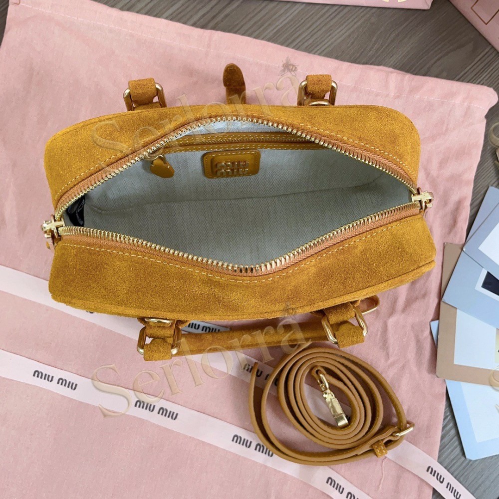 MIU MIU ARCADIE DEERSKIN SUEDE BAG