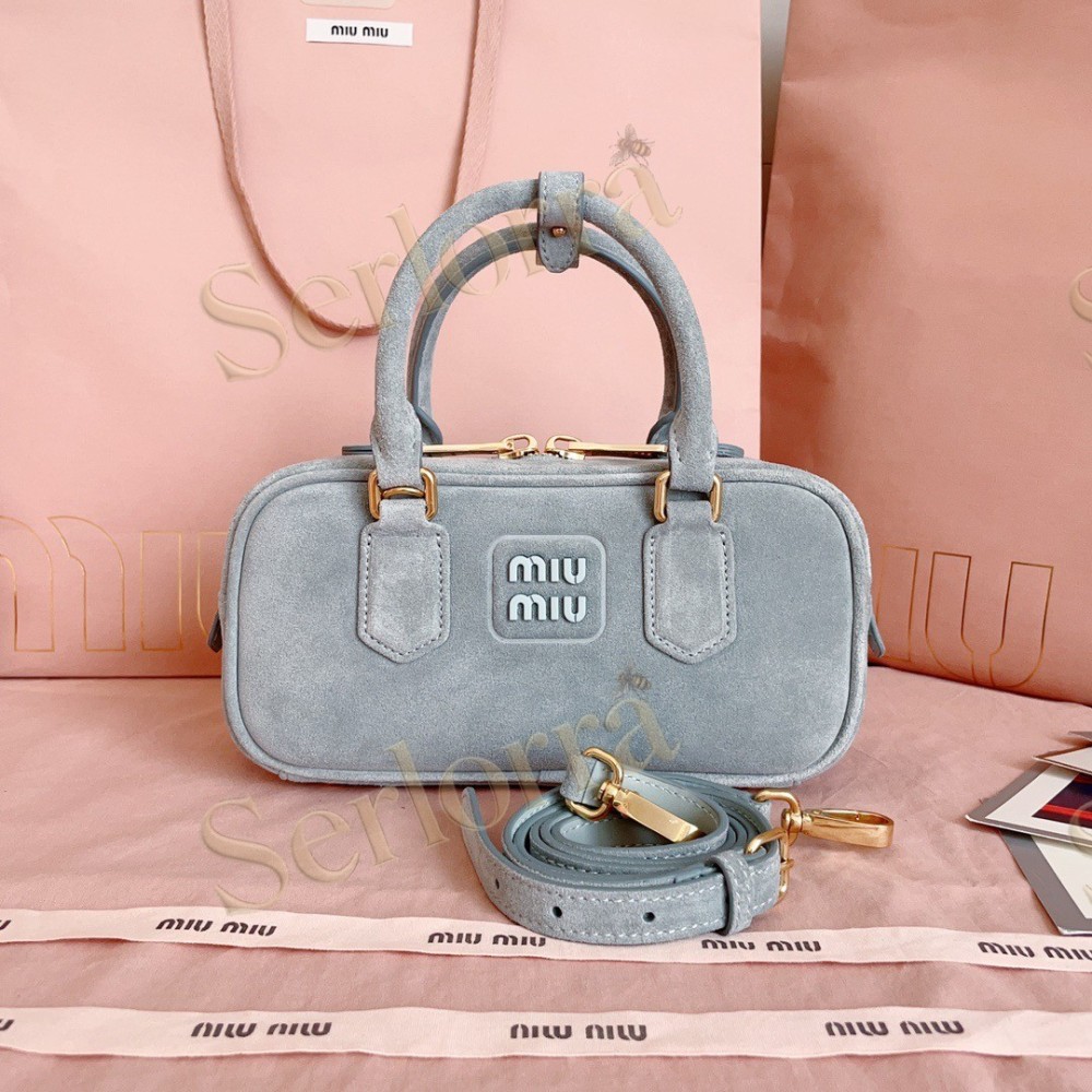 MIU MIU ARCADIE DEERSKIN SUEDE BAG
