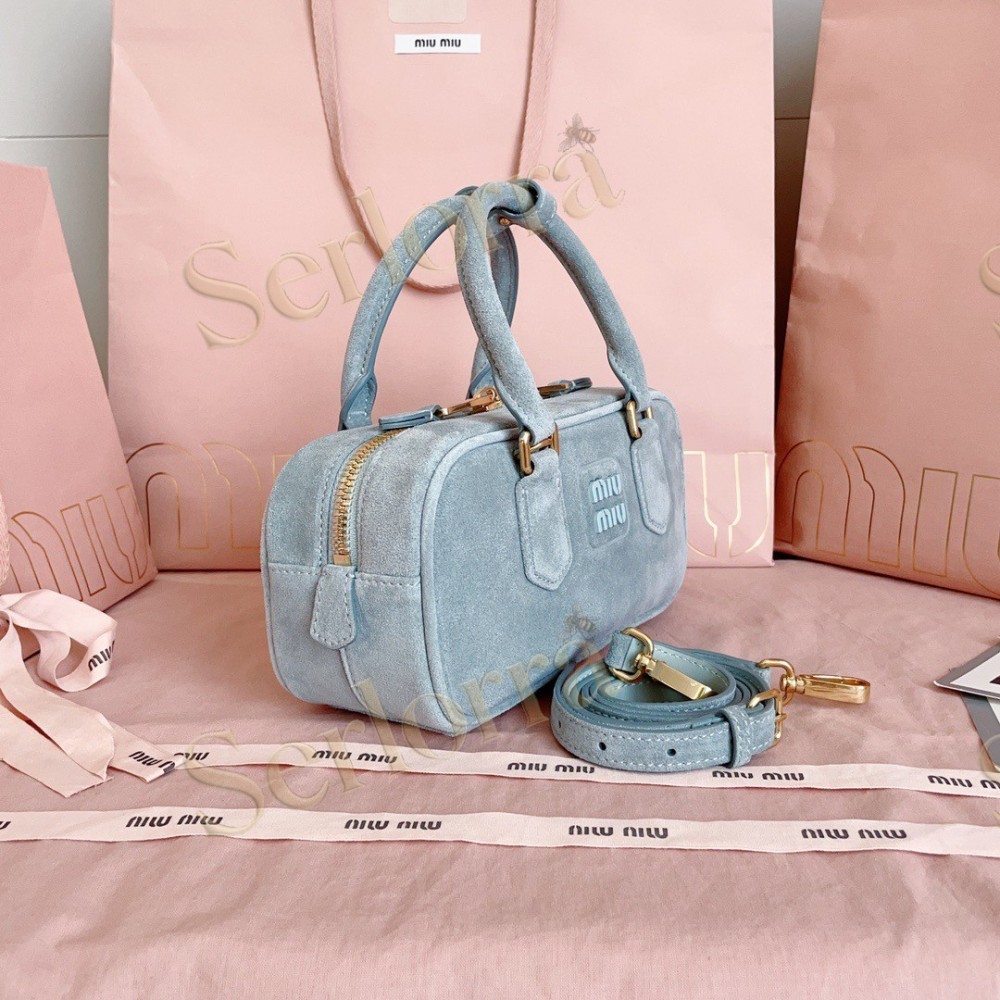 MIU MIU ARCADIE DEERSKIN SUEDE BAG