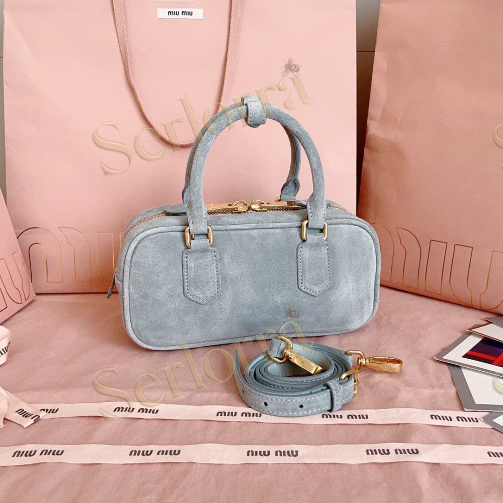 MIU MIU ARCADIE DEERSKIN SUEDE BAG