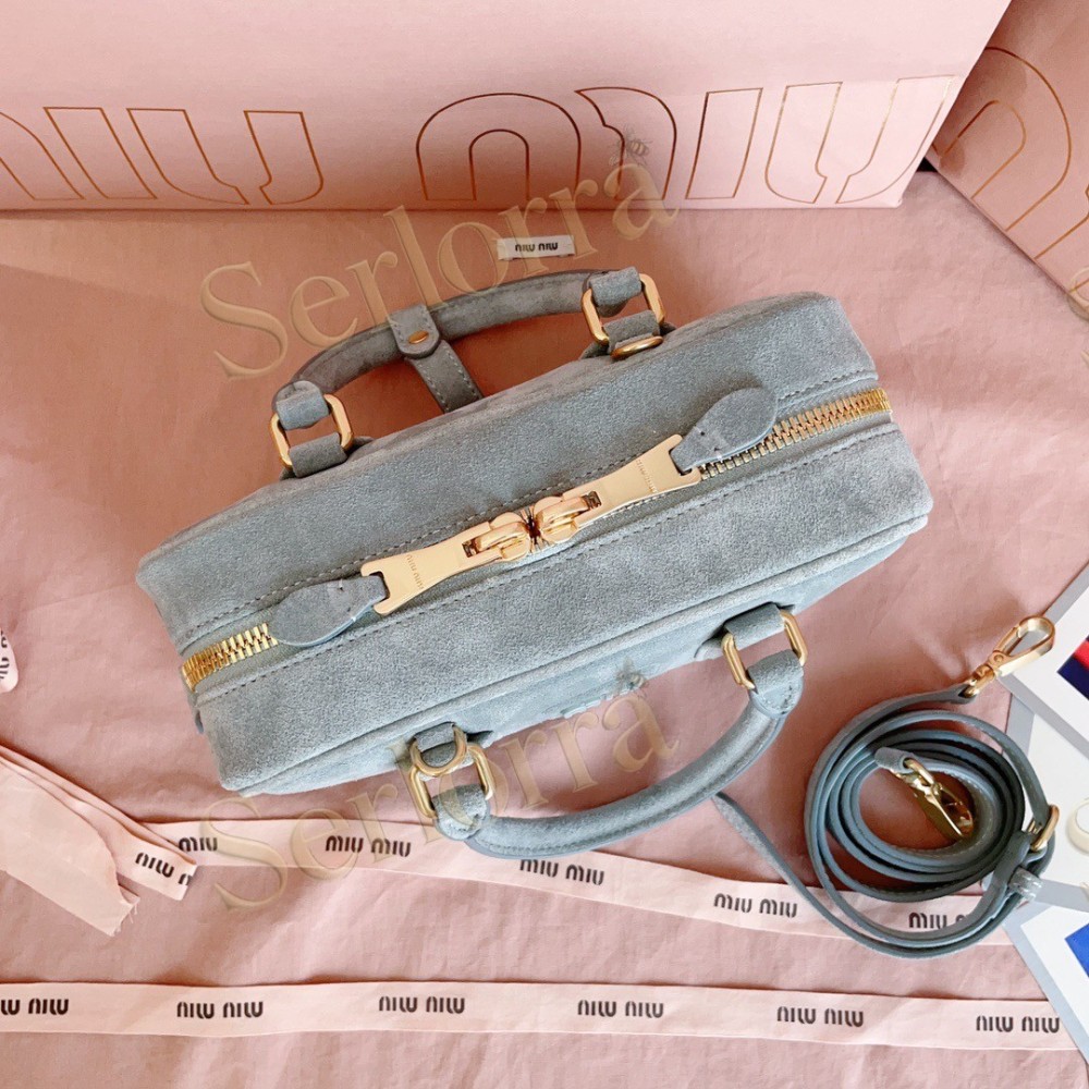 MIU MIU ARCADIE DEERSKIN SUEDE BAG