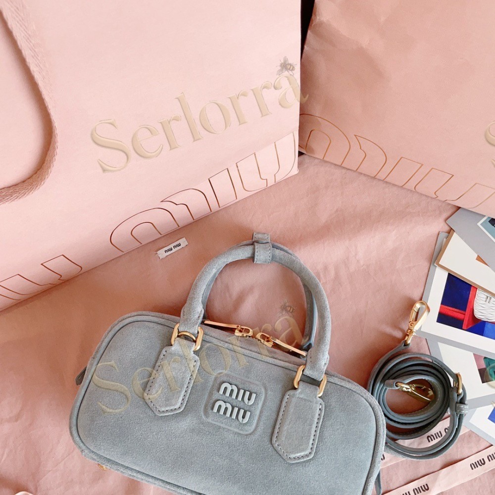 MIU MIU ARCADIE DEERSKIN SUEDE BAG