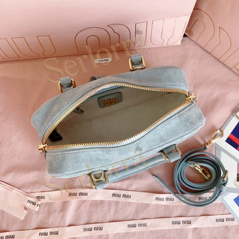 MIU MIU ARCADIE DEERSKIN SUEDE BAG