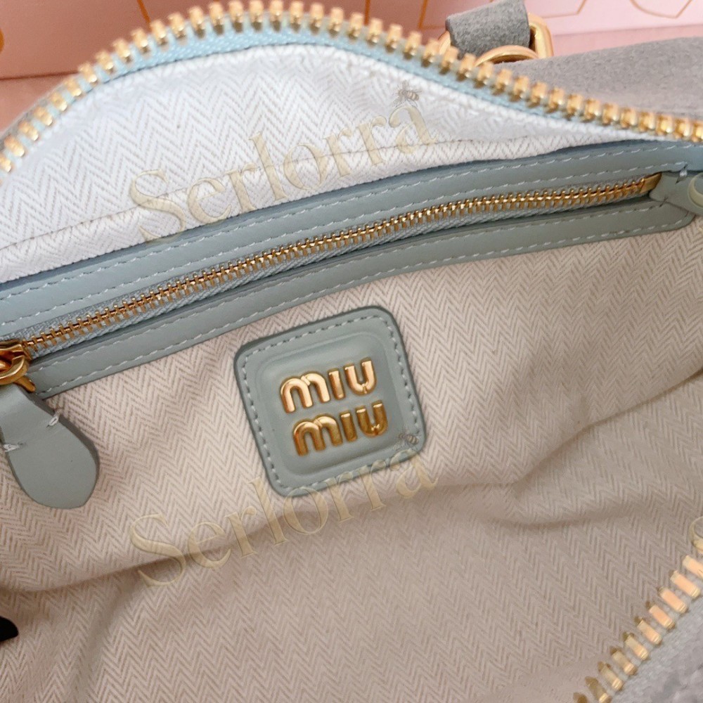 MIU MIU ARCADIE DEERSKIN SUEDE BAG