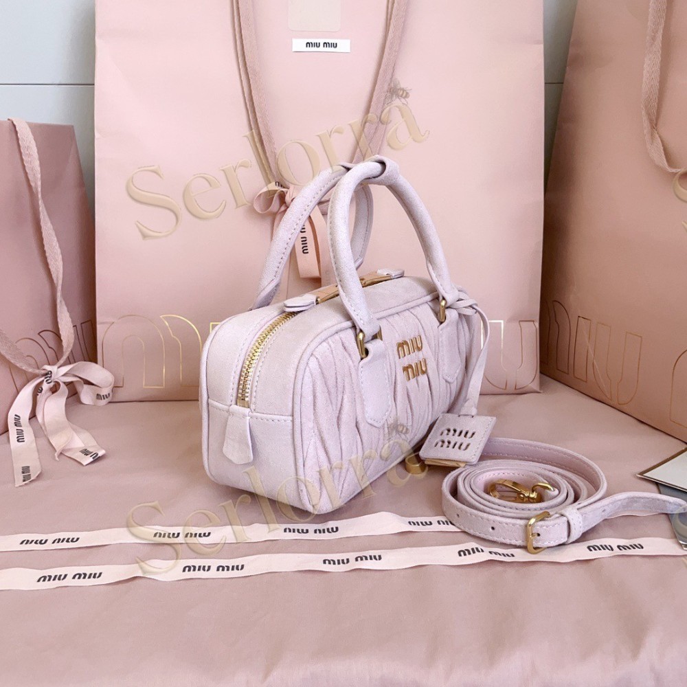 MIU MIU ARCADIE DEERSKIN SUEDE BAG