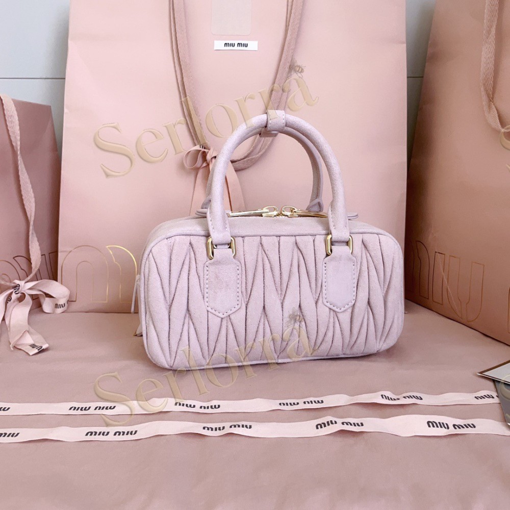 MIU MIU ARCADIE DEERSKIN SUEDE BAG