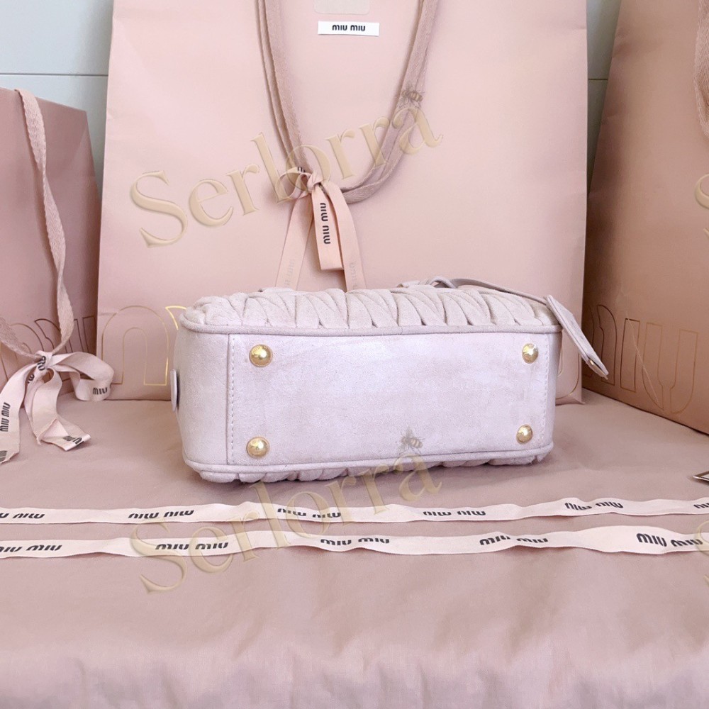 MIU MIU ARCADIE DEERSKIN SUEDE BAG