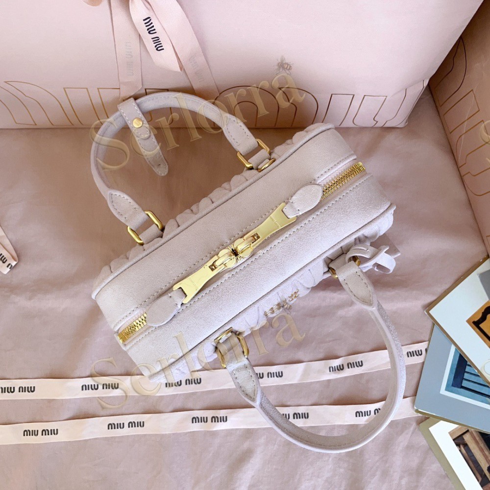 MIU MIU ARCADIE DEERSKIN SUEDE BAG