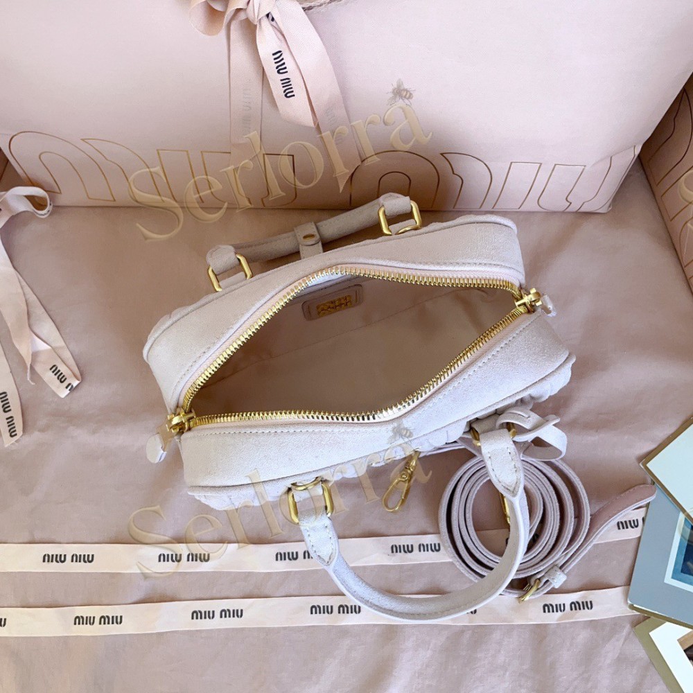 MIU MIU ARCADIE DEERSKIN SUEDE BAG