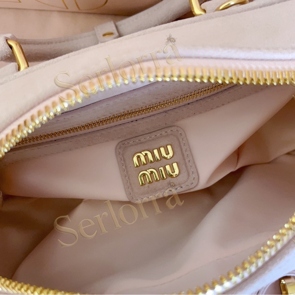 MIU MIU ARCADIE DEERSKIN SUEDE BAG