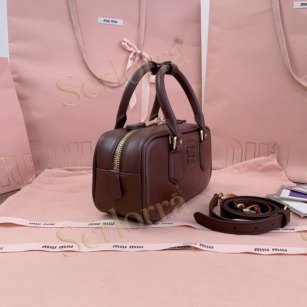 MIU MIU ARCADIE LEATHER HANDBAG