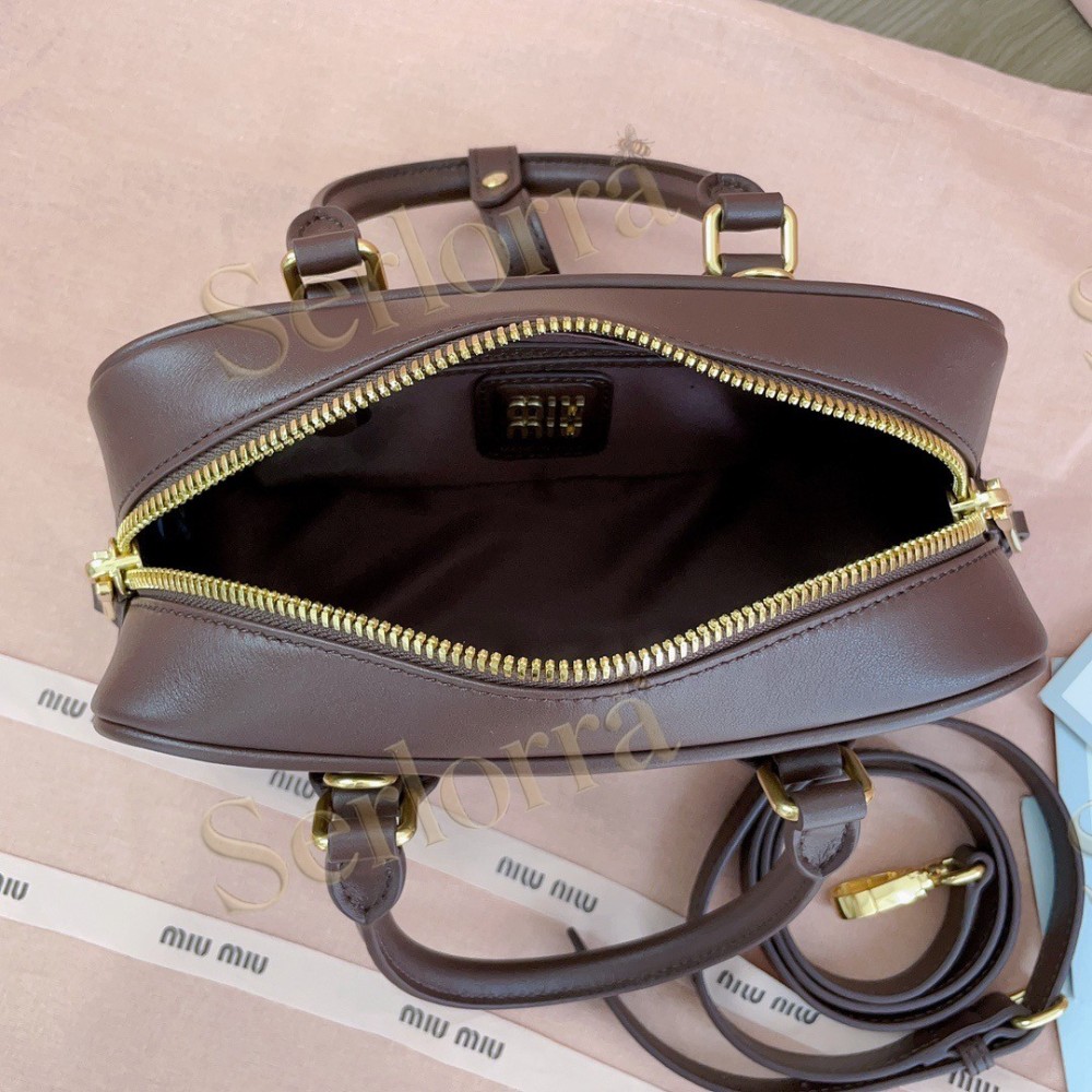 MIU MIU ARCADIE LEATHER HANDBAG