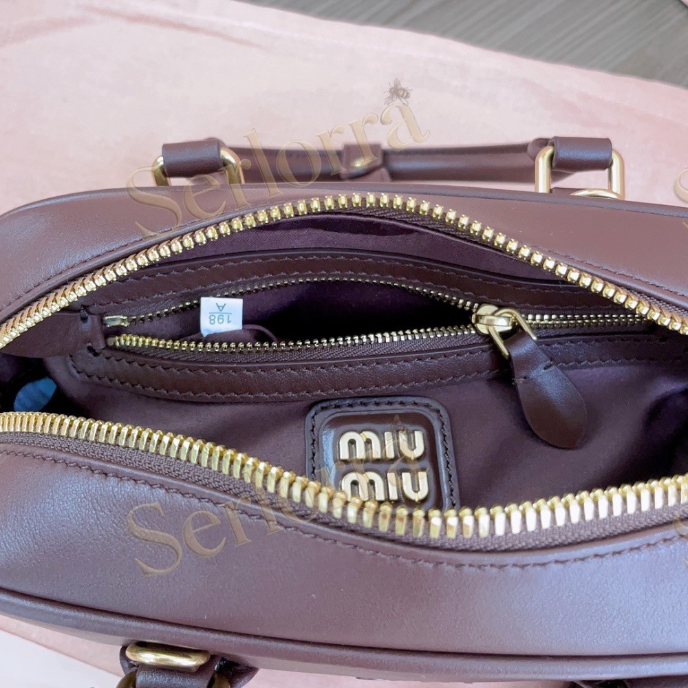 MIU MIU ARCADIE LEATHER HANDBAG
