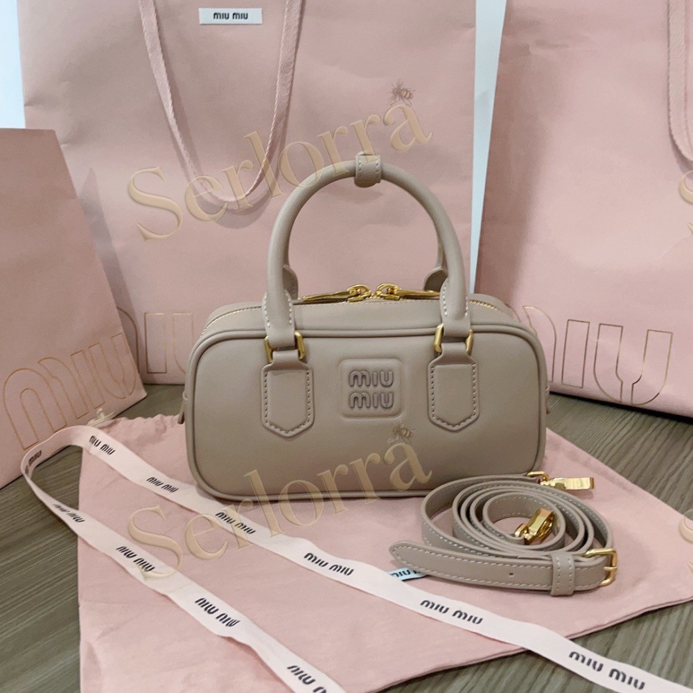 MIU MIU ARCADIE LEATHER HANDBAG