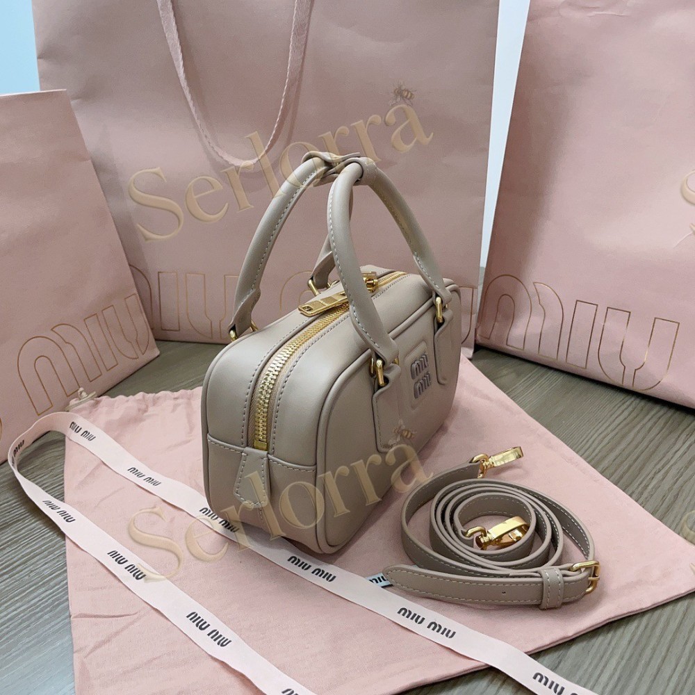 MIU MIU ARCADIE LEATHER HANDBAG