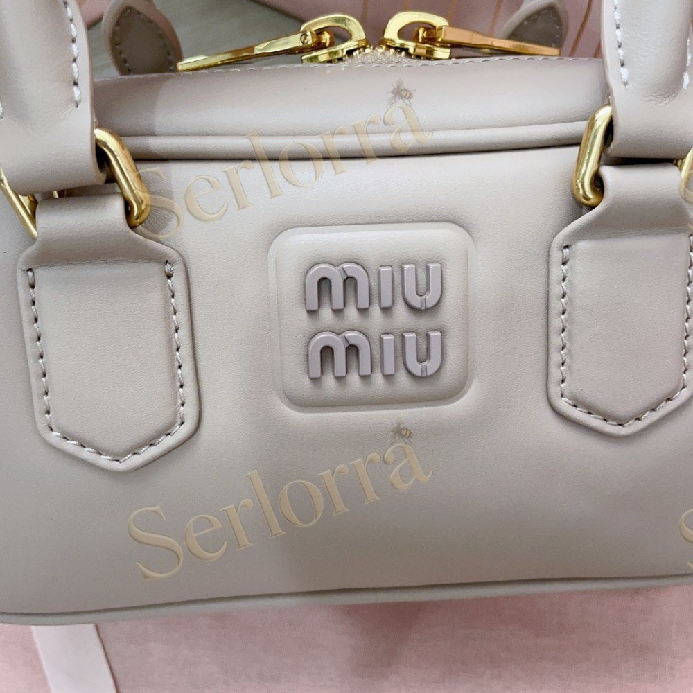 MIU MIU ARCADIE LEATHER HANDBAG