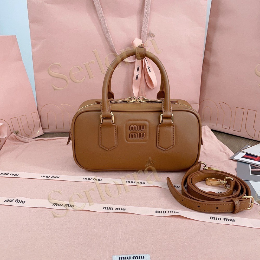 MIU MIU ARCADIE LEATHER HANDBAG