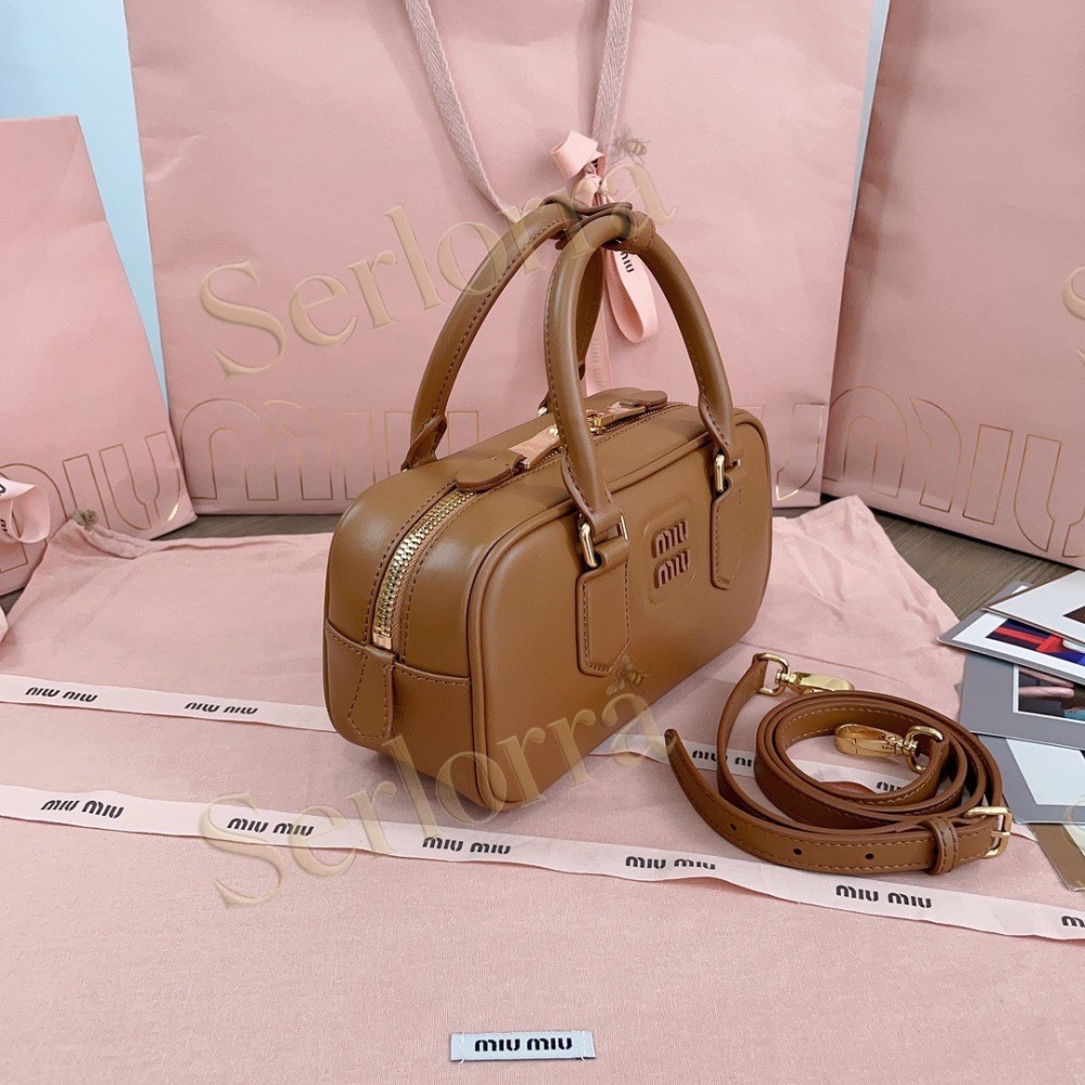 MIU MIU ARCADIE LEATHER HANDBAG