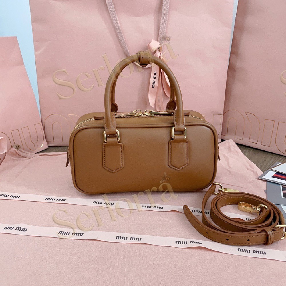 MIU MIU ARCADIE LEATHER HANDBAG